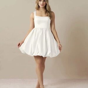 Azazie White Bubble Dress